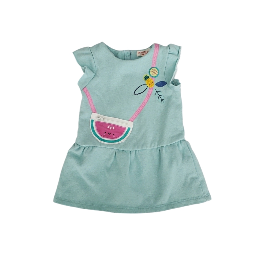 Du Pareil Au Meme 6m Baby Girl Ruffle Fruit Watermelon Purse Sweatshirt Dress